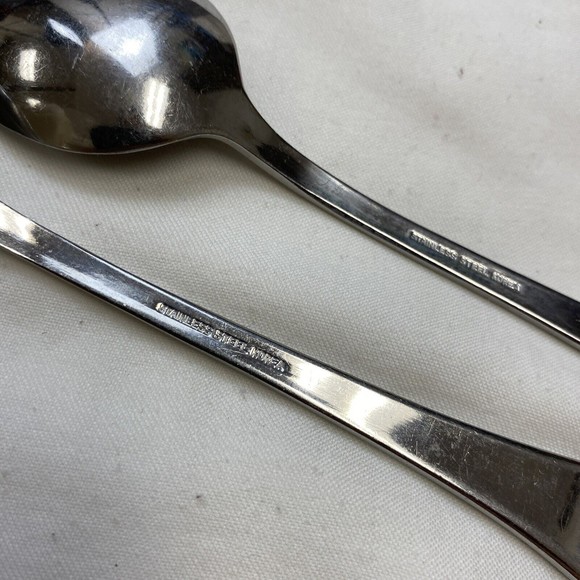 lot 2 1847 Rogers Bros E.P Korea stainless steel dessert tea spoon set￼ 6” - Picture 5 of 7